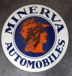 Minerva automobiles zwaar emaillem reclame bord en andere, Ophalen of Verzenden, Zo goed als nieuw, Reclamebord