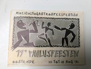 Sticker Paulusfeesten Oostende (1991) beschikbaar voor biedingen