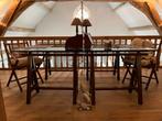 Glazen tafel Flamant, Huis en Inrichting, Tafels | Bijzettafels, Ophalen, Zo goed als nieuw, Rechthoekig, Glas