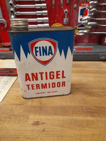 Oude Fina Antifreeze Termidor lege oliekan beschikbaar voor biedingen
