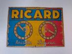Vintage Ricard reclame bord metaal zeldzaam, Verzamelen, Ophalen of Verzenden, Zo goed als nieuw, Reclamebord
