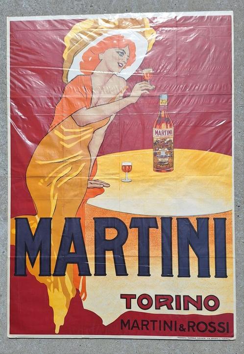 Affiche lithographique Martini & Rossi Torino, Collections, Marques & Objets publicitaires, Utilisé, Panneau publicitaire, Enlèvement ou Envoi