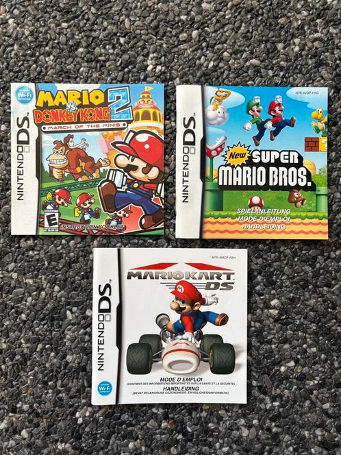 3 Mario Handleidingen, Games en Spelcomputers, Games | Nintendo DS, Zo goed als nieuw, Ophalen of Verzenden