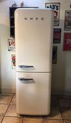 Creme leuke smeg koelkast ijskast, Elektronische apparatuur, 60 cm of meer, Zo goed als nieuw, Energieklasse A of zuiniger, Met vriesvak