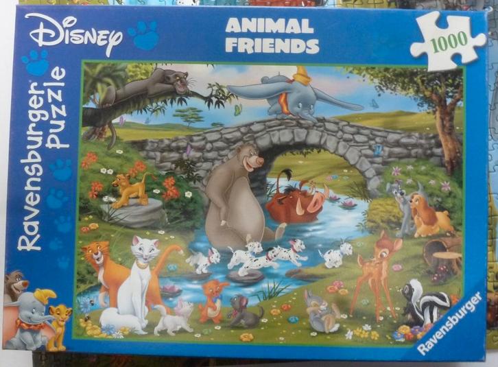 Puzzel Disney  Ravensburger  1000 stukken Animal friends, Hobby & Loisirs créatifs, Sport cérébral & Puzzles, Comme neuf, Puzzle
