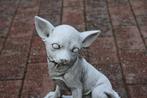 Stenen chihuahua hondenoppas., Tuin en Terras, Ophalen, Nieuw, Steen, Dierenbeeld