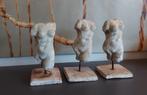 Sculptures de torses féminins sur pied, hauteur 23cm (pierre, Utilisé, Enlèvement ou Envoi