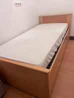 1-persoonsbed met kwaliteitslattenbodem, Huis en Inrichting, Slaapkamer | Bedden, Overige materialen, Beige, 90 cm, Eenpersoons