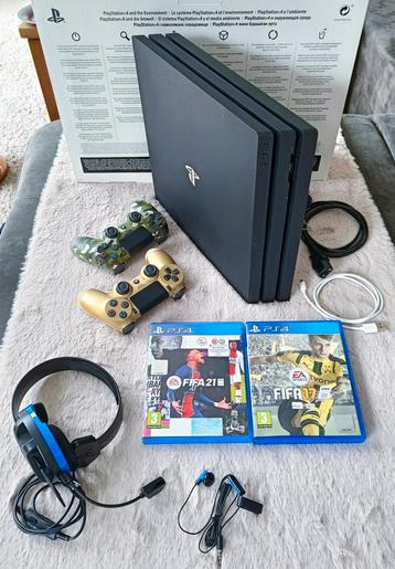 PS4 Pro-set, console, controllers, games, accessoires