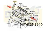 Mitsubishi Outlander (9/12-7/15) voorbumper (bij spatbordver, Nieuw, Verzenden, Voor, Mitsubishi