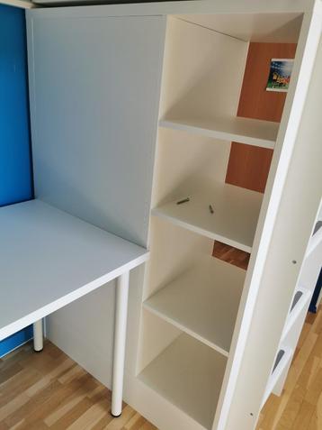 Lit Mezzanine IKEA avec bureau et armoire, Enlèvement, Utilisé, Lit mezzanine
