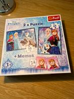 Disney Frozen 2x puzzel + memospel, Ophalen, 10 tot 50 stukjes, Nieuw