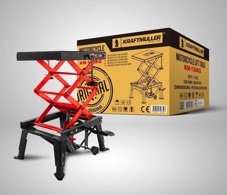 Motorlifttafel - 135 kg met rolwielen, Doe-het-zelf en Bouw, Gereedschap | Handgereedschap, Ophalen of Verzenden