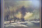 Peinture à l'huile de Rik Mulders, paysage d'hiver, Enlèvement ou Envoi