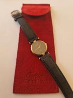 Cartier Vendôme, black dial. 1974, Montre-bracelet, Autres marques, Cuir, Comme neuf