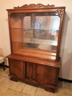 vintage retro , vitrine kast 120x166x45 cm , is in 2 delen., Ophalen, Gebruikt