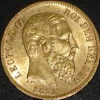 Goud - België - 20 Francs - Leopold II – 1871, Verzenden, Goud, Losse munt, Goud