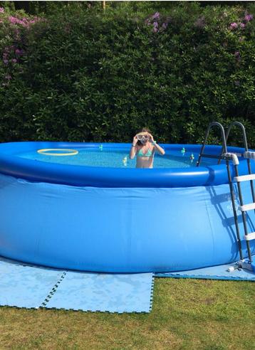 Intex zwembad met alle toebehoren, Tuin en Terras, Ophalen, Gebruikt, Opblaaszwembad, Rond