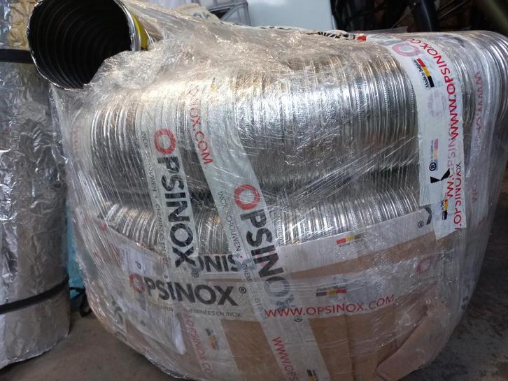 Inox dubbelwandige flexibele dubbel wandige buis v. kachtel., Bricolage & Construction, Tuyaux & Évacuations, Inox, Enlèvement