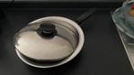 AM Pan 24cm met inox deksel, Huis en Inrichting, Keuken | Potten en Pannen, Ophalen, Zo goed als nieuw, Inox