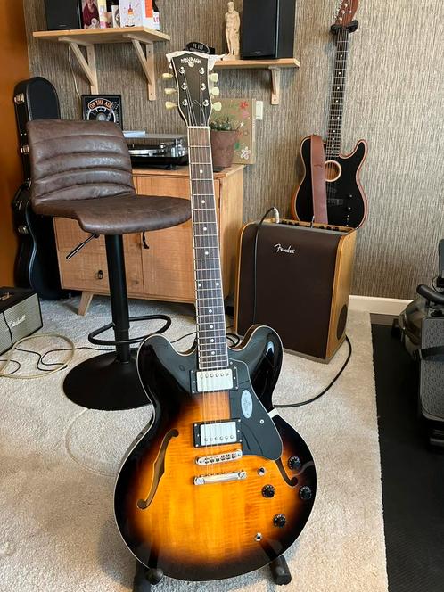 Maybach Capitol ’59 Antique Burst, Muziek en Instrumenten, Snaarinstrumenten | Gitaren | Elektrisch, Zo goed als nieuw, Semi-solid body