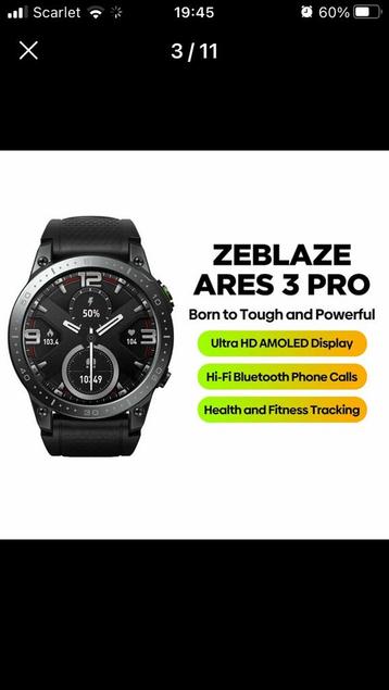Zeblaze Ares 3pro smartwatch Nieuw!