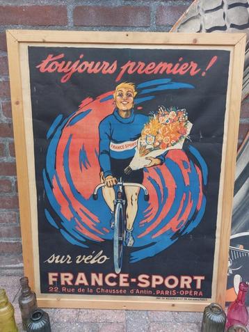 Vélo à affiche vintage de sport Toujours premier sur velo disponible aux enchères