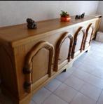 massief eiken wandkast  290 cm op 55 cm, Huis en Inrichting, Kasten | Wandmeubels, Ophalen, Gebruikt, Eikenhout