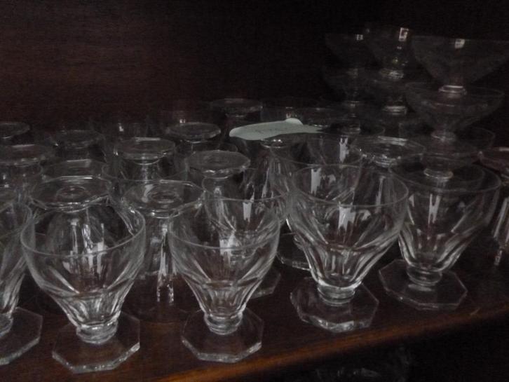 Vintage LOT 48 Verres & Coupes à champagne VAL SAINT LAMBERT, Antiek en Kunst, Antiek | Glaswerk en Kristal, Ophalen