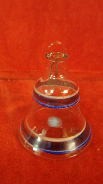 Ajeko klein transparant klokje blauw oude glazen kerstbal beschikbaar voor biedingen