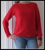 Rode gebreide sweater met ritsdetail, Kleding | Dames, JBC, Maat 38/40 (M), Ophalen of Verzenden, Zo goed als nieuw