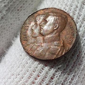 Petite medaille / Belgique / Albert et Élisabeth / Uniface, Enlèvement ou Envoi