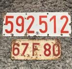 Vintage Belgische nummerplaten, Ophalen of Verzenden
