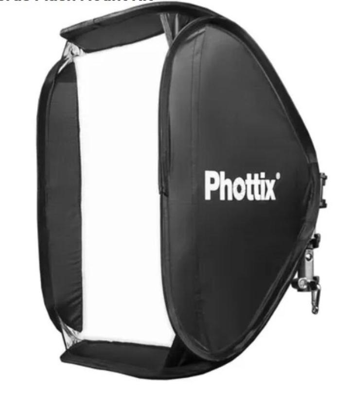 Phottix Transfolder 60x60cm Cerberus Flash Mount Kit Softbox, TV, Hi-fi & Vidéo, Photo | Studio photo & Accessoires, Neuf, Trépied ou écran