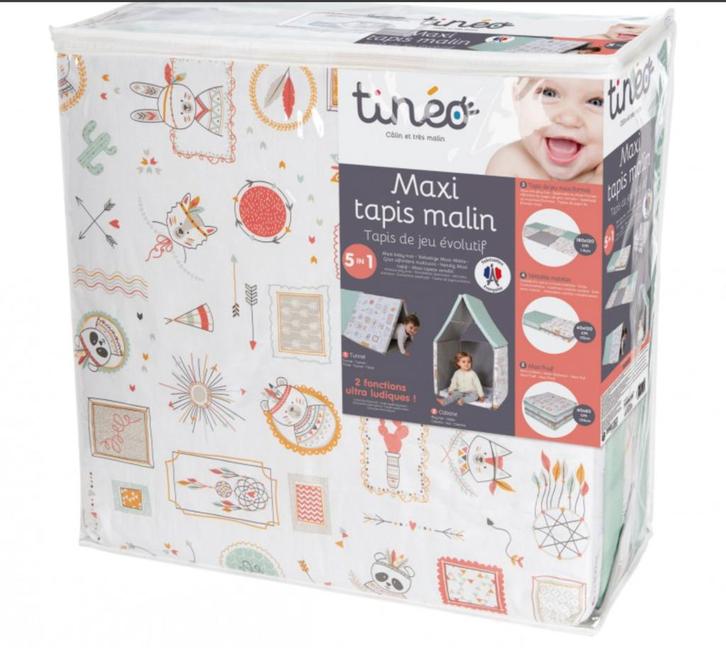 Maxi Tapis Malin Indian Tinéo – tapis de jeu évolutif 5 en 1, Enfants & Bébés, Chambre d'enfant | Aménagement & Décoration, Comme neuf