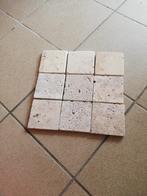 Travertin natuurstern tegeltjes 10x10 beige., Ophalen