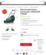 Elektrische grasmaaiers Bosch arm 3400 / 1300 w, Tuin en Terras, Grasmaaiers, Ophalen, Zo goed als nieuw, Opvangbak