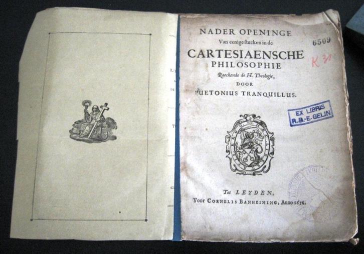 Suetonius Tranquillus 1656 Cartesiaensche Philosophie, Antiek en Kunst, Antiek | Boeken en Manuscripten, Ophalen of Verzenden