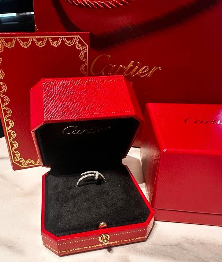 Bague Cartier Juste un Clou en or blanc et diamants, Bijoux, Sacs & Beauté, Bagues, Neuf, Femme, 17 à 18, Blanc, Or, Avec pierre précieuse