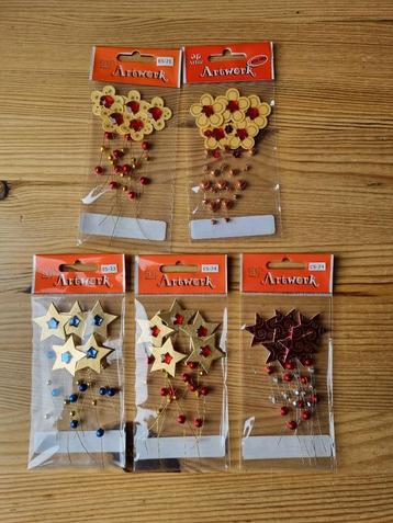 Artoz Artwork handmade stickers bloem ster beschikbaar voor biedingen