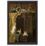 Onbescheiden - Henriëtte Ronner-Knip canvas + baklijst 60x90, Huis en Inrichting, Woonaccessoires | Wanddecoraties, Nieuw, Verzenden