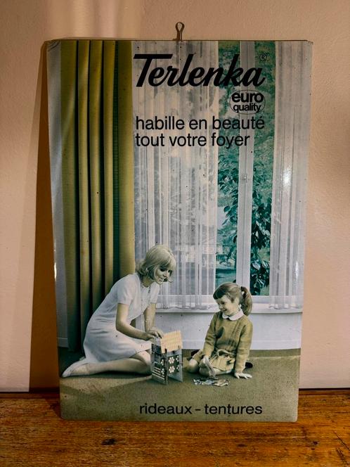 Carton Publicitaire Rideaux Terlenka 38x25cm, Verzamelen, Merken en Reclamevoorwerpen, Gebruikt, Ophalen of Verzenden