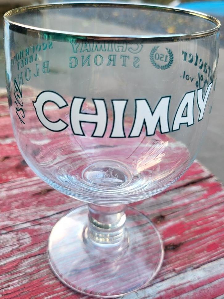 Chimay trappist glas 150 jaar, Verzamelen, Glas en Drinkglazen, Nieuw, Bierglas, Ophalen of Verzenden