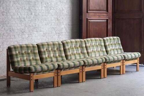 Modular sofa set, Denmark, 1970’s, Huis en Inrichting, Zetels | Zetels en Chaises Longues, Gebruikt, Vierpersoons of meer, Hout