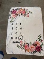 Couverture pour photos bébé avec mois, Enfants & Bébés, Enlèvement ou Envoi, Comme neuf, 100 cm ou plus, Couverture