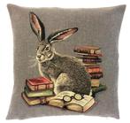 Taie d'oreiller tissée en forme de lapin 45x45cm, Beige, Envoi, Neuf