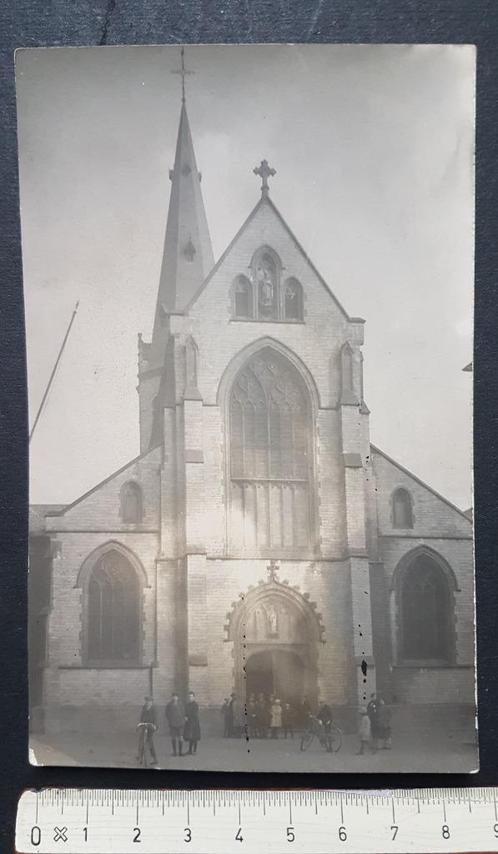 Fotokaart Sint Niklaas Oude kerk, Verzamelen, Postkaarten | België, Ongelopen, Oost-Vlaanderen, 1920 tot 1940, Ophalen of Verzenden
