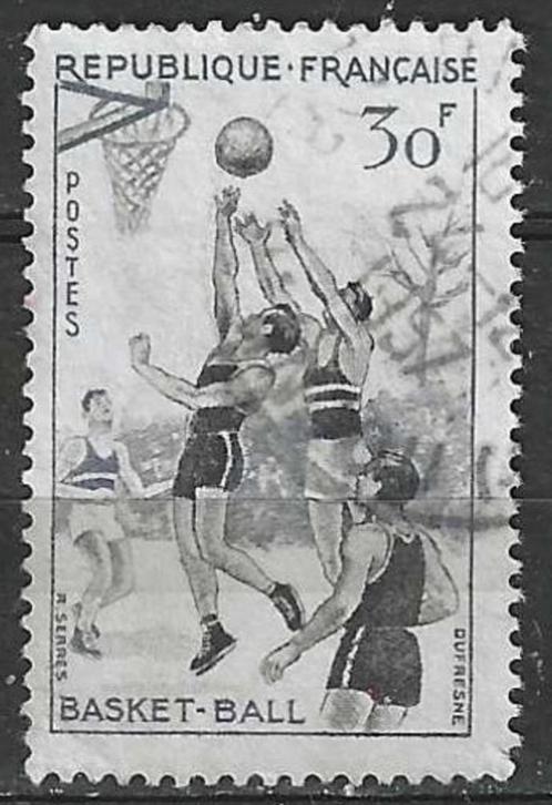 Frankrijk 1956 - Yvert 1072 - Basketbal (ST), Timbres & Monnaies, Timbres | Europe | France, Affranchi, Envoi