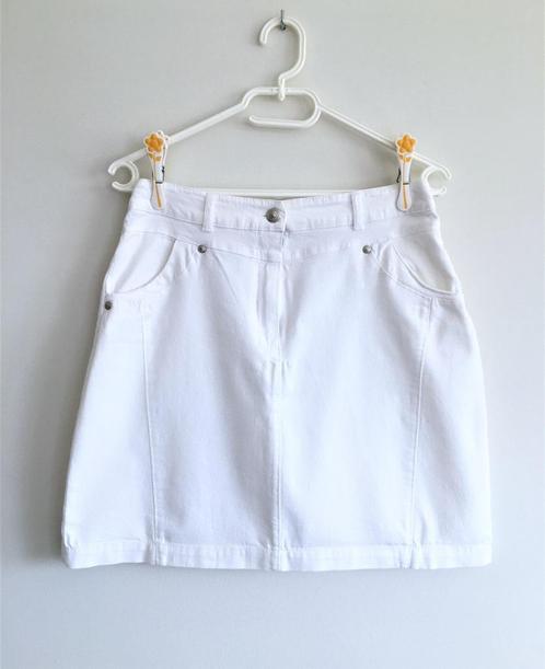 Diversa - super mooi witte korte jeansrok - 36, Kleding | Dames, Rokken, Zo goed als nieuw, Maat 36 (S), Wit, Knielengte, Verzenden