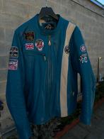 Veste en cuir bleu très peu porté, Vêtements | Hommes, Vestes | Été, REDSKINS, Taille 56/58 (XL), Comme neuf, Enlèvement